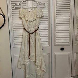 Rue 21 Off White Dress with Woven Belt